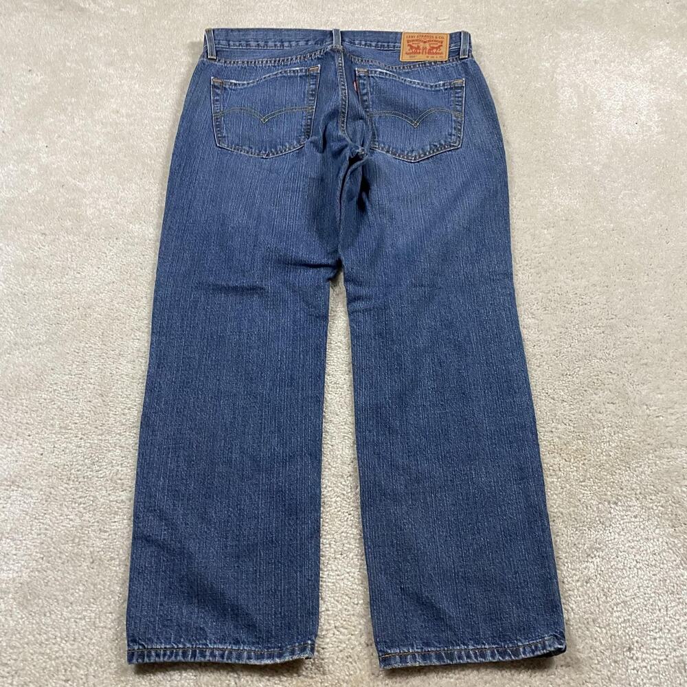 Levis 559‎ Jeans Mens 36x30 Blue Medium Wash Relaxed Straight Zip Fly Denim